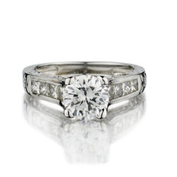 1.55 Carat Round Brilliant Cut Diamond Engagement Ring