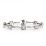 5.00CT Round & Princess Cut Diamond Halo-Set Bracelet