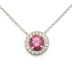 Tiffany & Co. 'Soleste' Rubellite & Diamond Plat Pendant