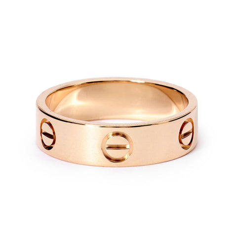Cartier 18KT Rose Gold Love Collection Ring. Size 66.