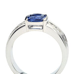 1.95 Carat Sapphire & Diamond White Gold Dress Ring