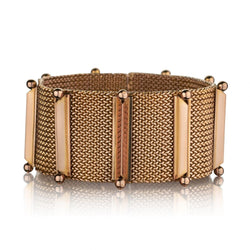 Retro 18KT Rose Gold Retro Geometrical 3-Dimensional Bracelet