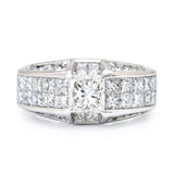 4.81ctw Princess Cut Diamond Platinum Custom-Made Ring