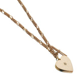 Edwardian Rose Gold Heart Locket Diamond Pendant