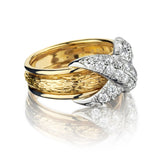 Tiffany & Co. Schlumburger Diamond X Gold & Platinum Ring