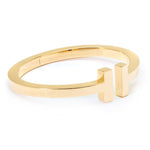 Tiffany & Co. 18KT Yellow Gold Large T Square Bangle