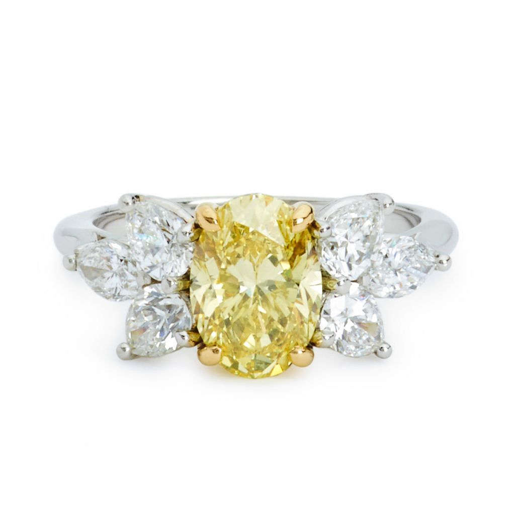 Tiffany Oval-Cut Fancy Intense Yellow Diamond Ring – Van Rijk