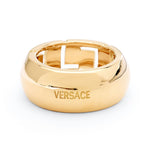 Versace 18KT Yellow Gold Greek Key Pattern Ring