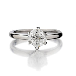 1.03 Carat Old-Mine Cut Diamond Solitaire Engagement Ring