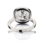 4.71 Carat Round Brilliant Cut Diamond Halo-Set Ring