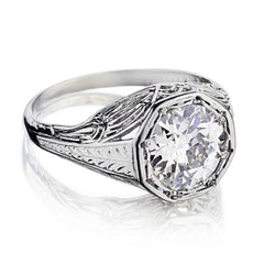 2.00 Carat Old-European Cut Diamond Solitaire Platinum Engagement Ring