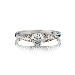 0.65 Old-European Cut Diamond Solitaire Engagement Ring