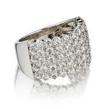 3.35 Carat Total Weight Round Brilliant Cut Diamond Pave Band