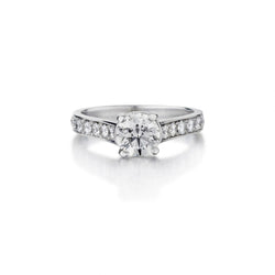 0.80 Carat Round Brilliant Cut Diamond Engagement Ring