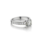 0.80 Carat Round Brilliant Cut Diamond Engagement Ring