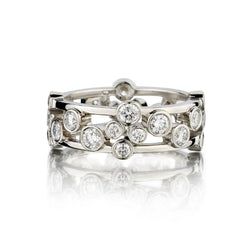 Tiffany And Company Platinum And Diamond Bubble Ring
