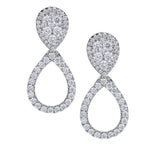 Four-In-One Pear-Shaped Stud Diamond Earrings