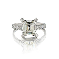 1.55 Carat Emerald Cut Diamond Vintage Engagement Ring