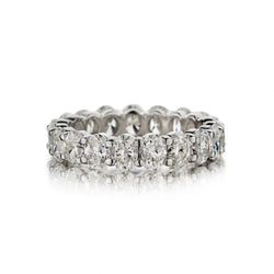 4.40 Carat Total Oval-Shaped Diamond White Gold Eternity Band