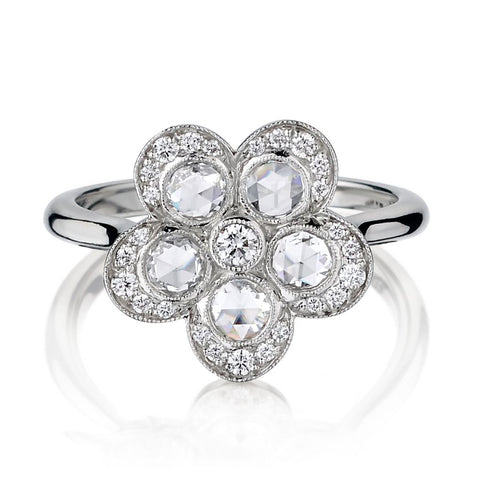 Tiffany & Co. Platinum Diamond Enchant Flower Ring