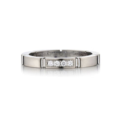 Cartier 18kt W/G  "Mailon Panthere"  Collection Band with Diamonds