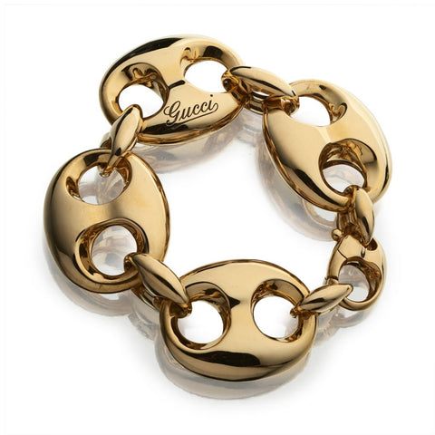 Gucci Massive Marina Yellow Gold Chain Link Bracelet