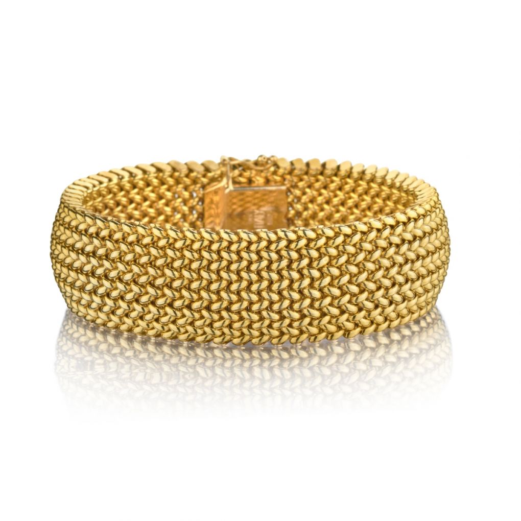 14KT Yellow Gold Made In Italy Mesh Bracelet Van Rijk 14kt-yellow-gold-made-in-italy-mesh-bracelet-van-rijk