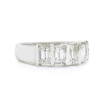 2.30CTW 5-Stone Emerald Cut Diamond White Gold Ring