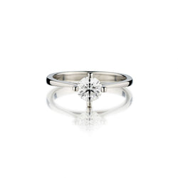 Birks 0.58 Carat Round Brilliant Cut Diamond Engagement Ring