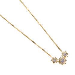 David Yurman 18KT Yellow Gold & Diamond Metallic Starburst Necklace