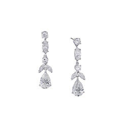 2.50 Carat Round Brilliant Cut Diamond Platinum Pendant  earrings