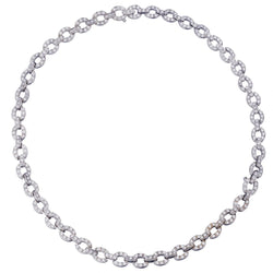 12.00 Carat Total Round Brilliant Cut Diamond Necklace and Bracelet.