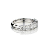 1.40 Carat Total Weight Round Brilliant Cut Diamond 4 Claw Band