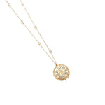 Gucci Icon Yellow Gold And Enamel Blossom Pattern Necklace
