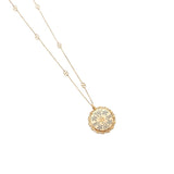 Gucci Icon Yellow Gold And Enamel Blossom Pattern Necklace