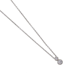 Tiffany & Co. Platinum Diamond-Drop Jazz Collection PT950 Necklace