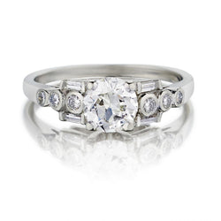 Birks 0.75 Carat Old-European Cut Diamond Platinum Engagement Ring