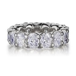 16 x 6.50 Carat Total Oval-Shaped Diamond 14kt white gold Eternity Band