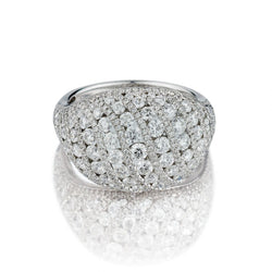 3.00 Carat Total Weight Round Brilliant Cut Diamond Pave Ring