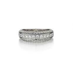 1.20 Carat Total Weight Round Brilliant Cut Diamond Pave Ring
