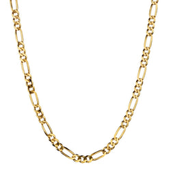 18kt Yellow Gold Figaro Chain. 22" in Length. Weight:63 Grams. Made in Italy