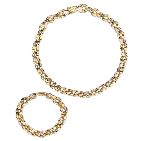 18KT Yellow Gold And White Gold Detachable Necklace / Bracelet