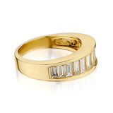 18kt Yellow Gold Diamond Band. 13 x 2.60 Tcw Baguettes