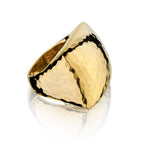 Roberto Coin 18KT Yellow Gold Hammered Martellato Collection Domed Ring