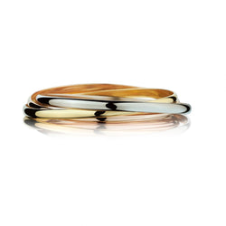 Cartier Iconic 18KT Yellow, White, Rose Gold Trinity Rolling Bangle