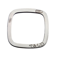 Tiffany & Co. Sterling Silver 1837 Flat And Square Bangle Bracelet