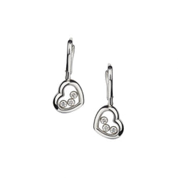 Chopard Happy Diamonds Collection WG Diamond Heart Drop Earrings