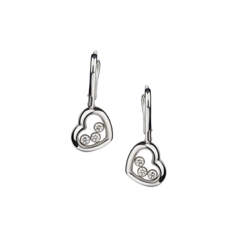 Chopard Happy Diamonds Collection WG Diamond Heart Drop Earrings