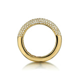 Ladies 18kt Y/G Diamond Pave' Ring . 1.40ct Tw Brilliant Cut Diamonds