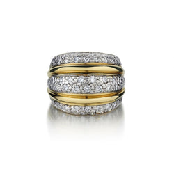 Sam Kleinberg Yellow And White Gold Wide Dome Ring